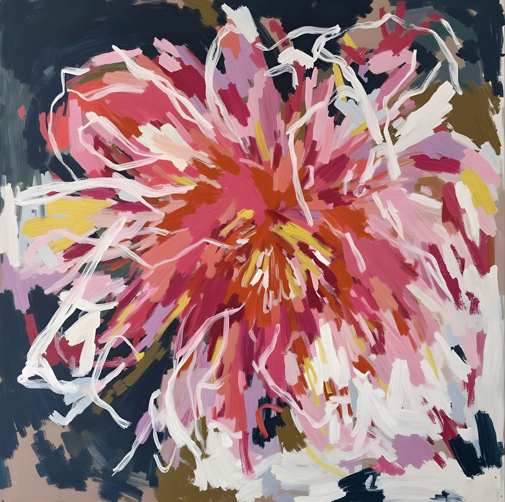 Livlig abstrakt blomst af Edie