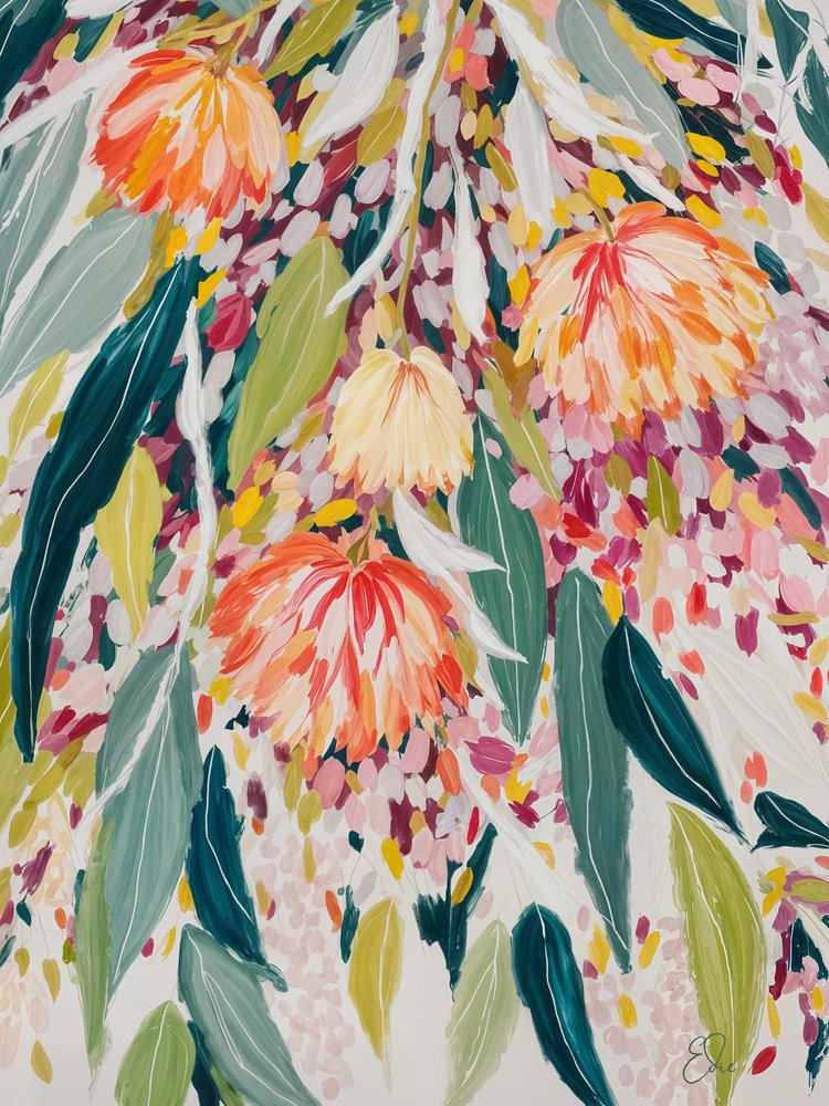 Farverig blomsterkaskade af Edie