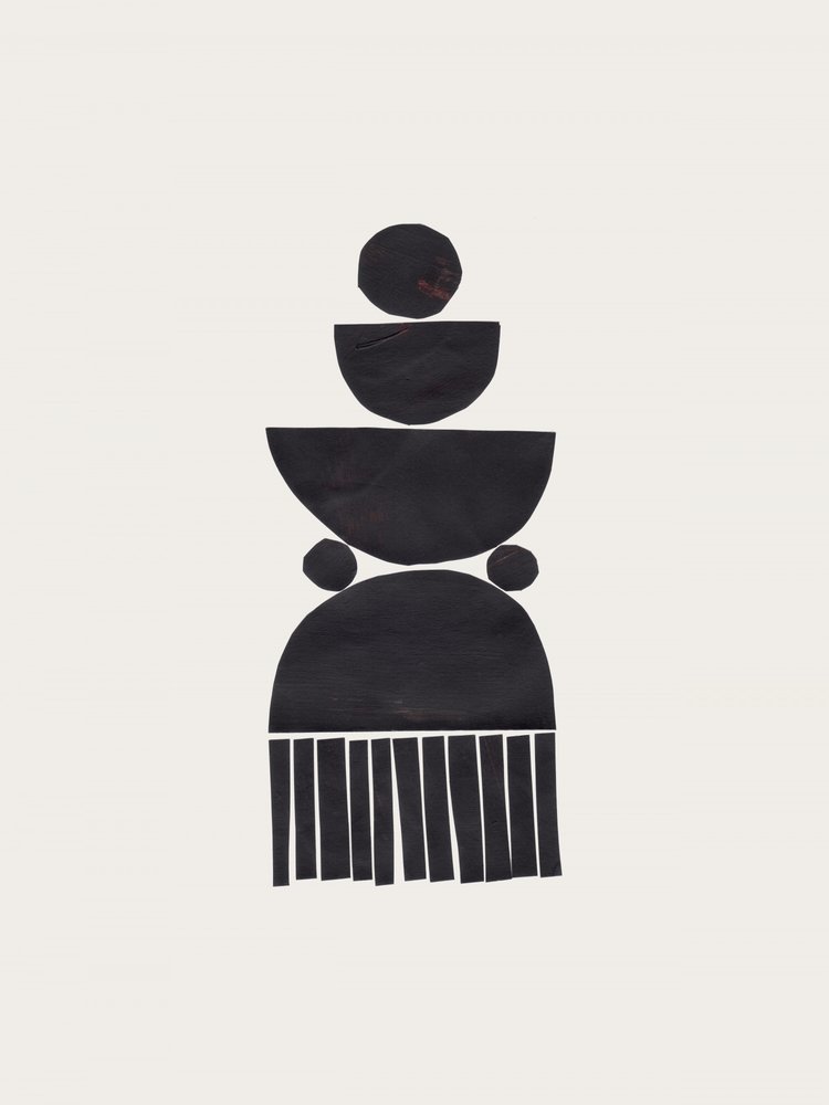 Abstrakt geometrisk totem af Ejaaz Haniff