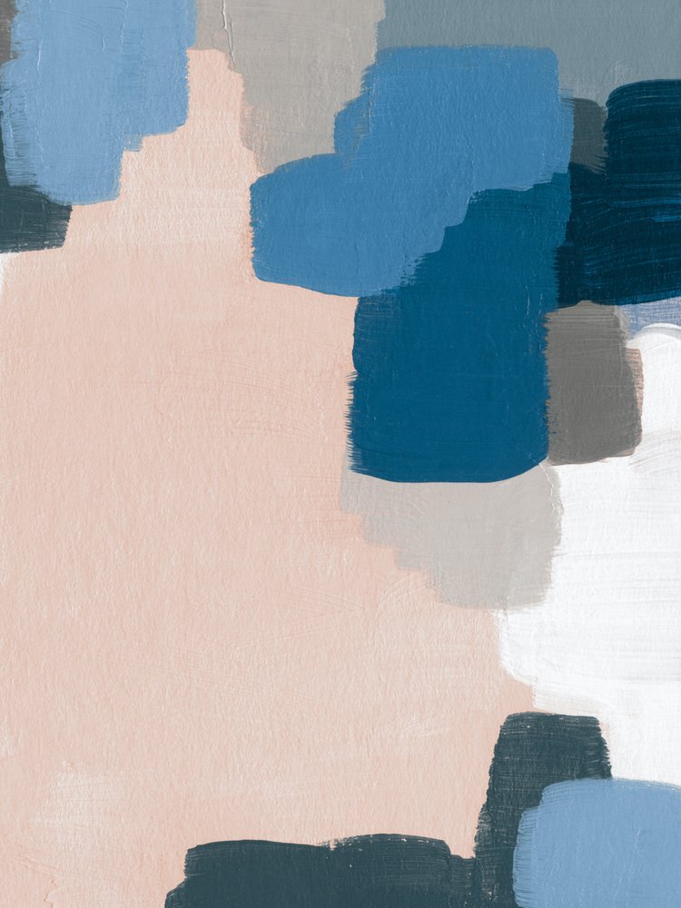 Blush Blue – Abstrakte blokke af Ejaaz Haniff