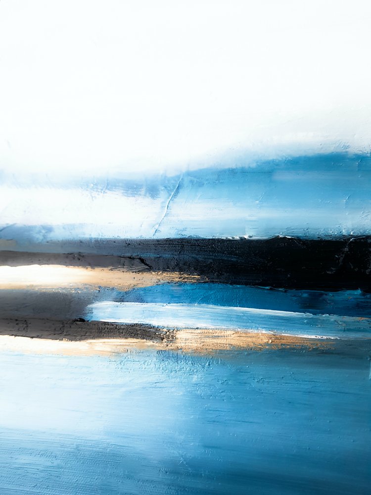 Golden Blue – Abstrakt af Ejaaz Haniff