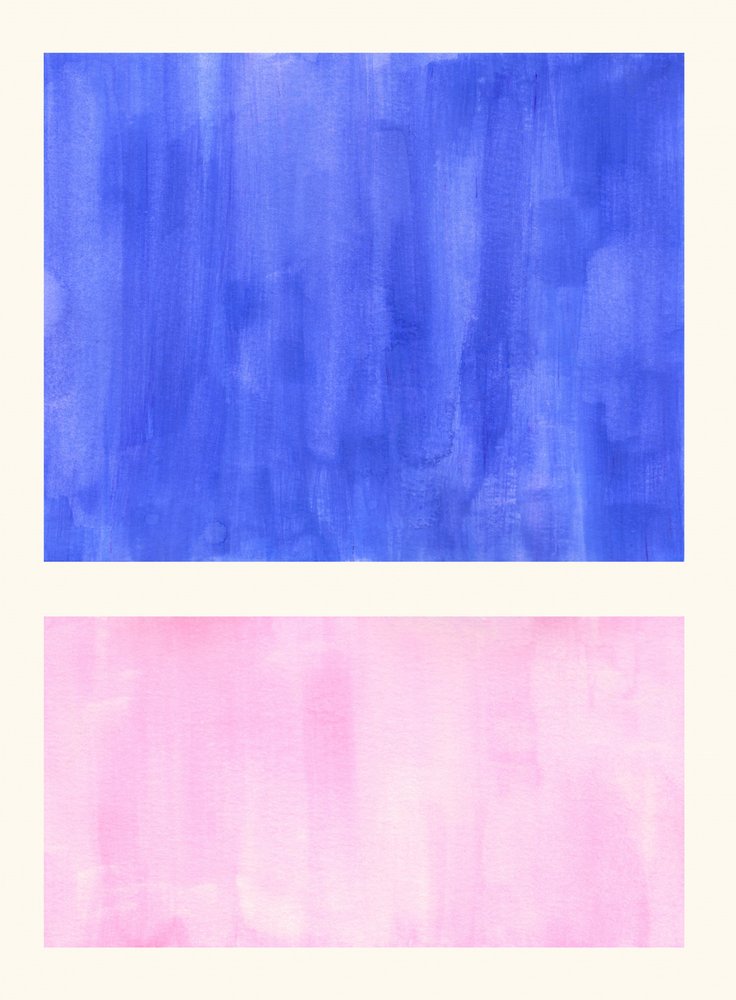 Blødt blå-rosa abstrakt af Ejaaz Haniff