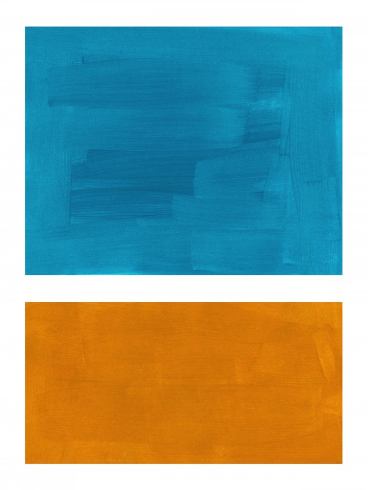 Teal-orange abstrakt af Ejaaz Haniff