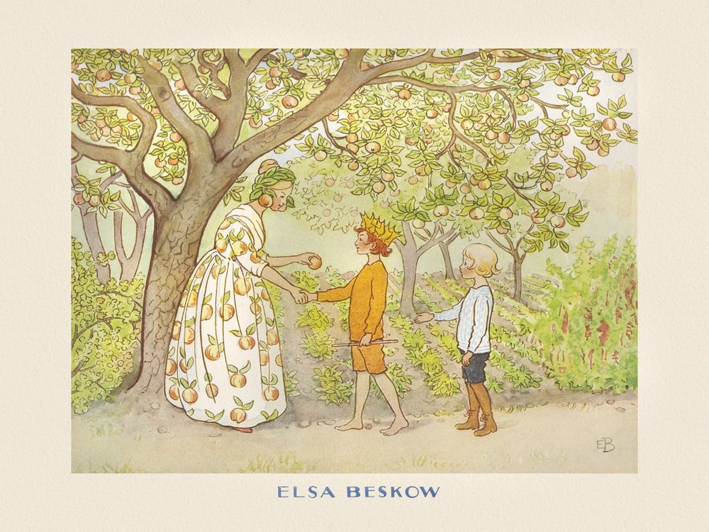 Lasse den Lille i haven af Elsa Beskow