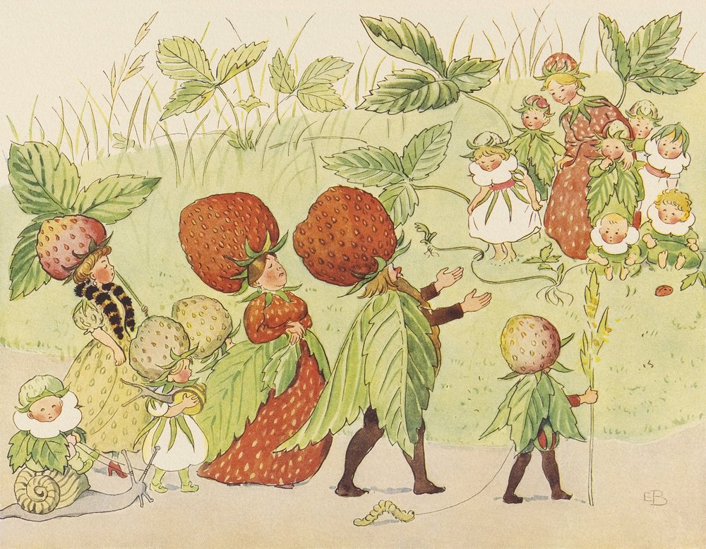 Lasse den Lille i haven – Jordbærfamilien af Elsa Beskow