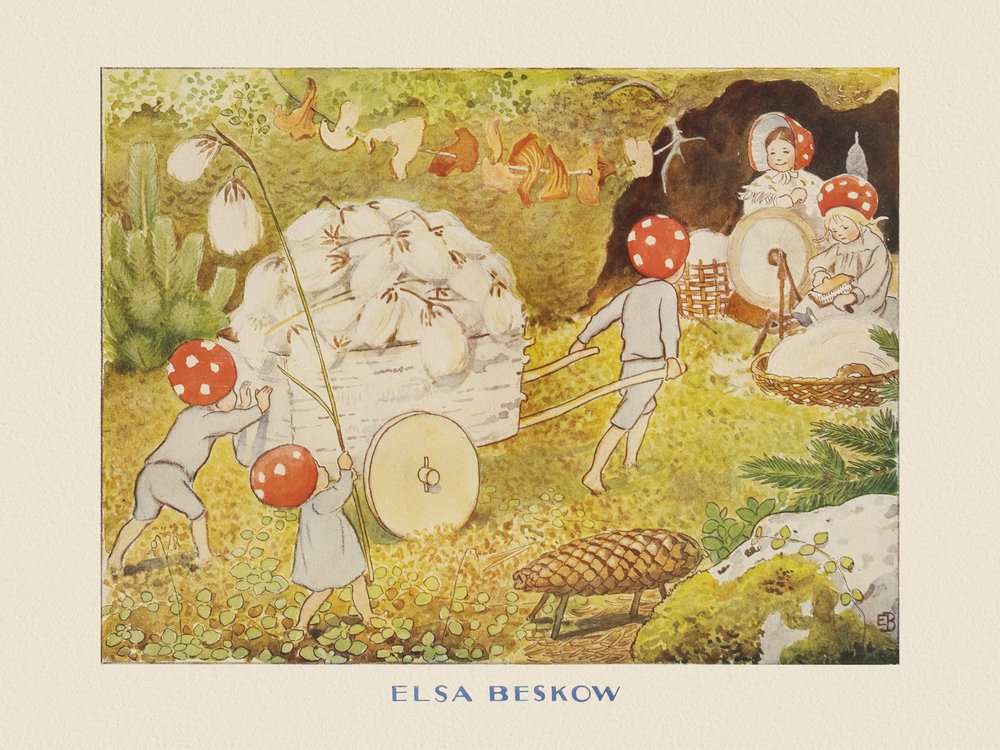 Tomtebob-børnene Mushroom Kids Cotton af Elsa Beskow