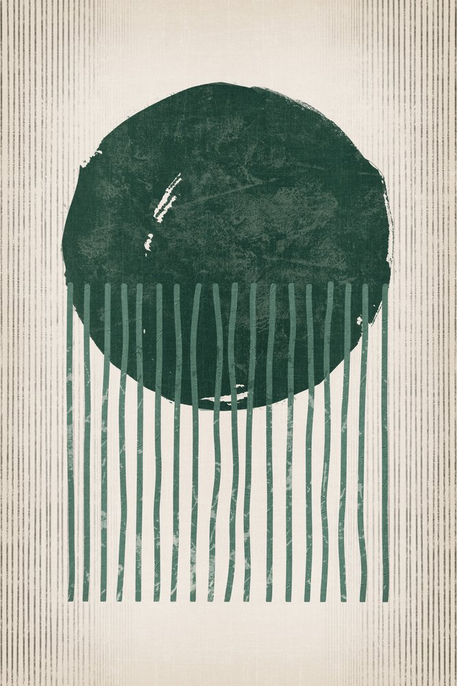 Deep Green Falling Lines af Ema Paraschiv