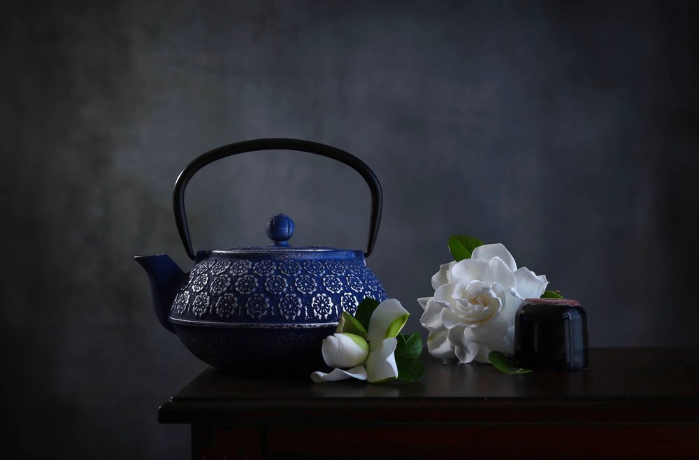 Blå tekande-gardeniaer af Fangping Zhou