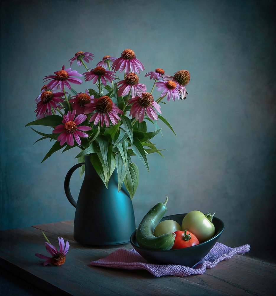 Echinacea og høst af Fangping Zhou