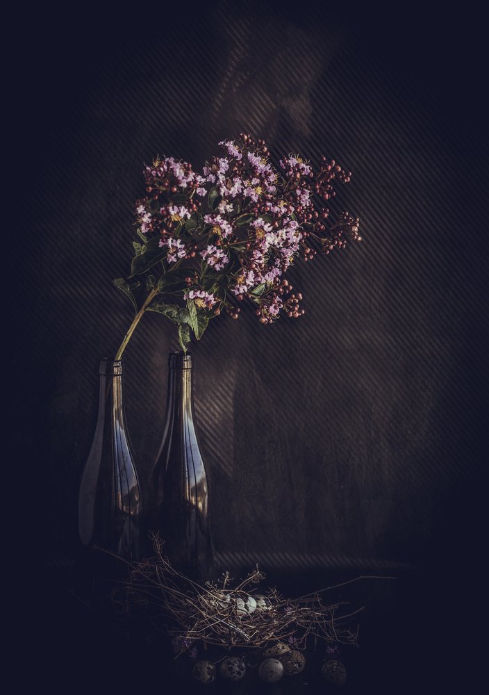Rustikt blomsterstilleben af Farid Kazamil