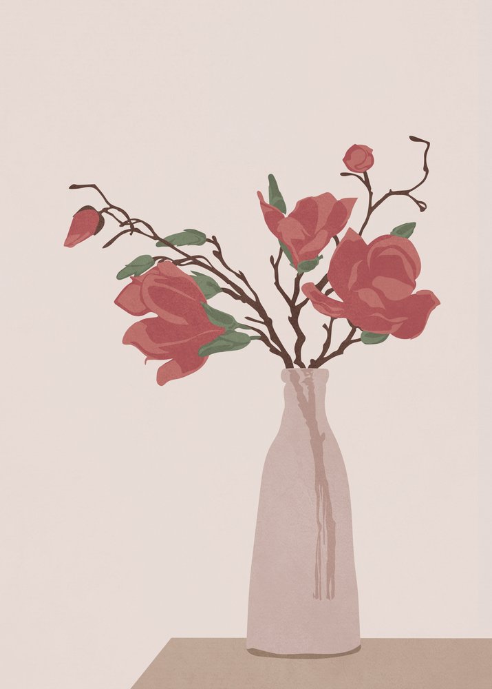 Elegant Magnolia-vaser af Flow Line
