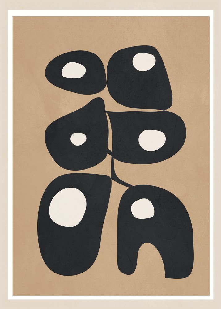 Organisk abstrakt kunst fra midten af det 20. århundrede af Flow Line