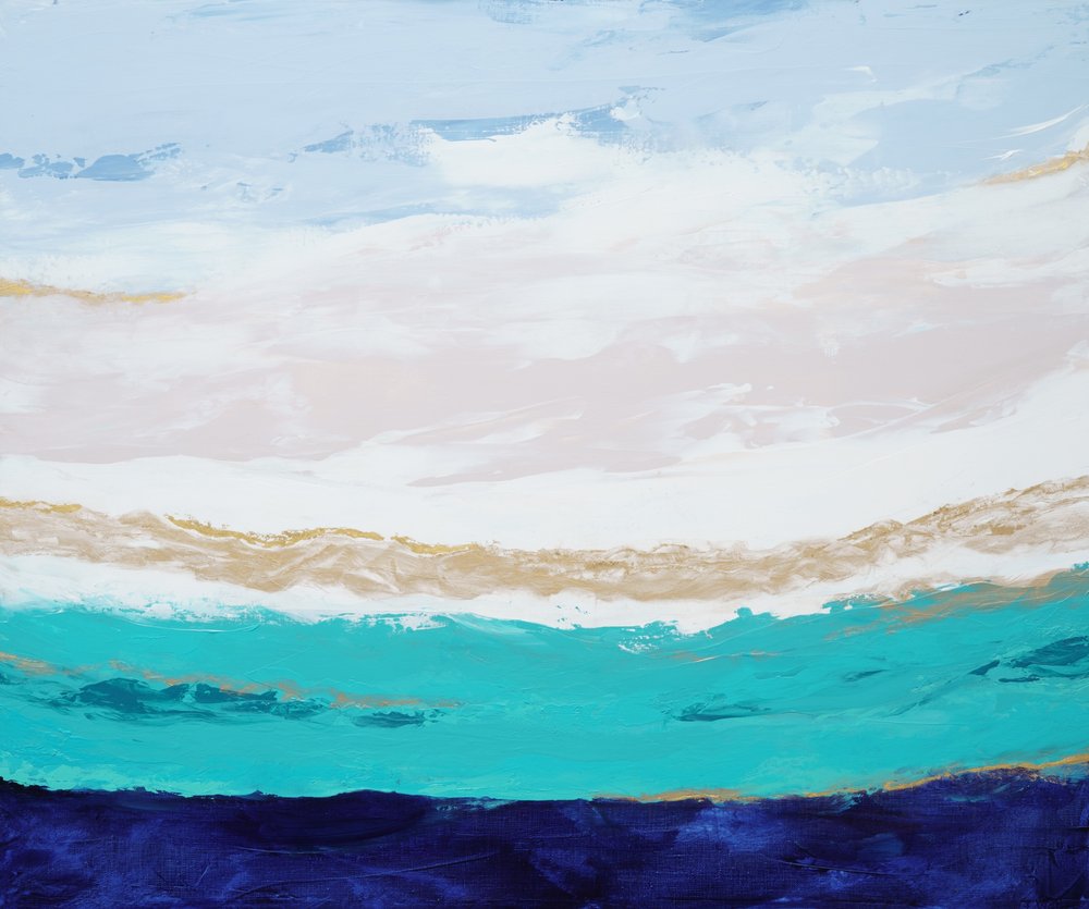 Teal Ocean Serenity af Françoise Wattré