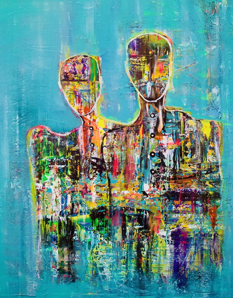 Moderne abstrakt par af Fredrik Olsen