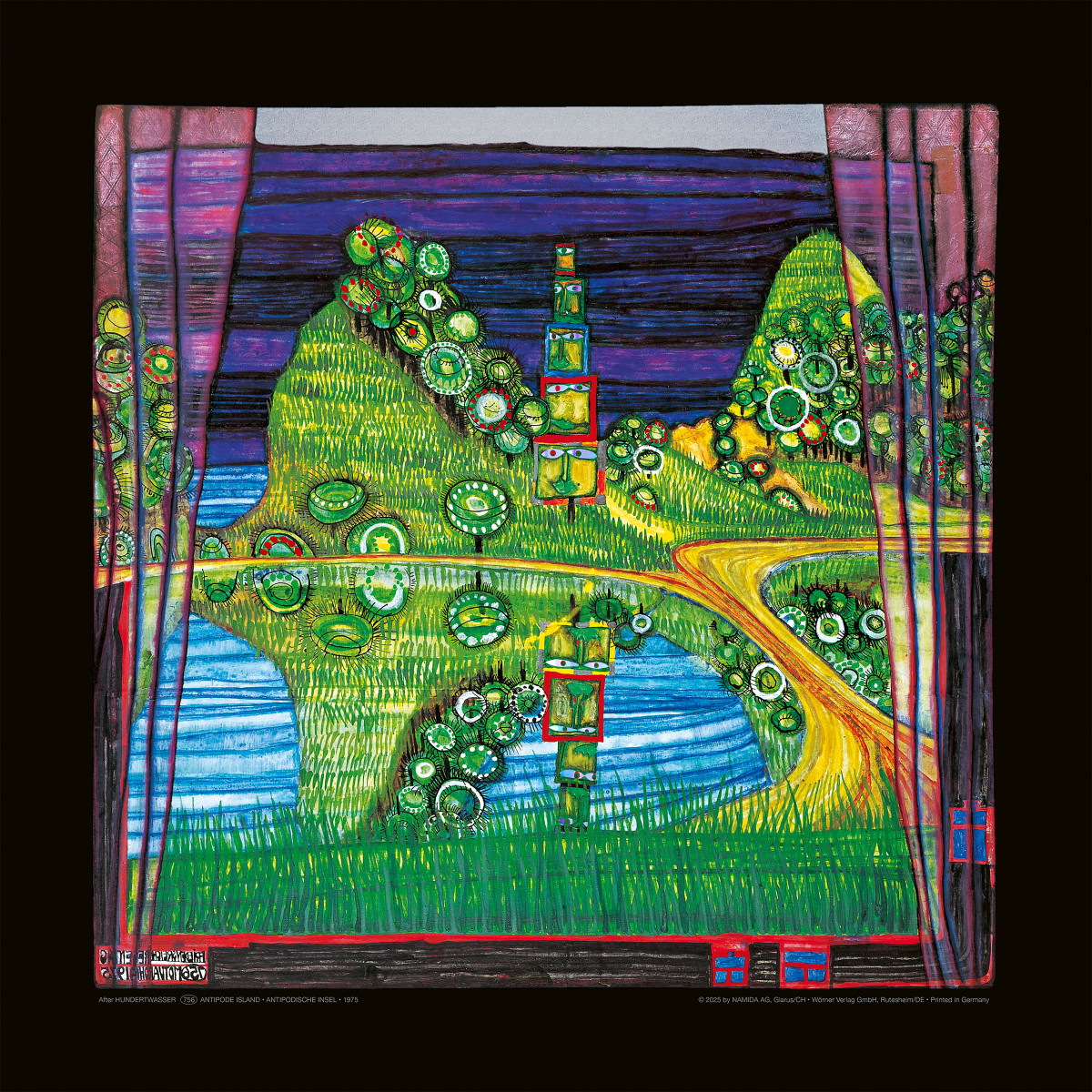Antipodisk ø af Friedensreich Hundertwasser