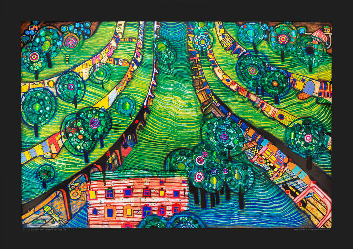 Grøn by af Friedensreich Hundertwasser