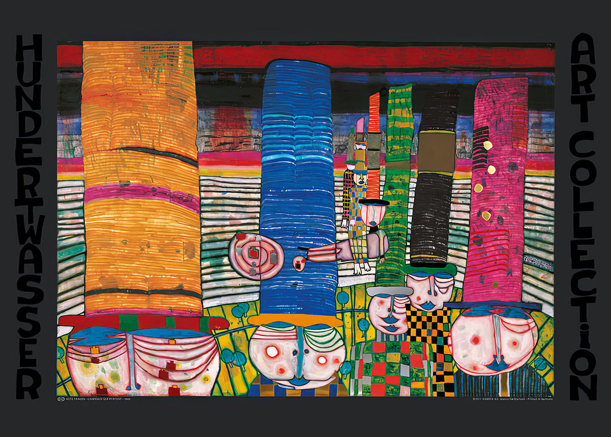 At bære hatte af Friedensreich Hundertwasser
