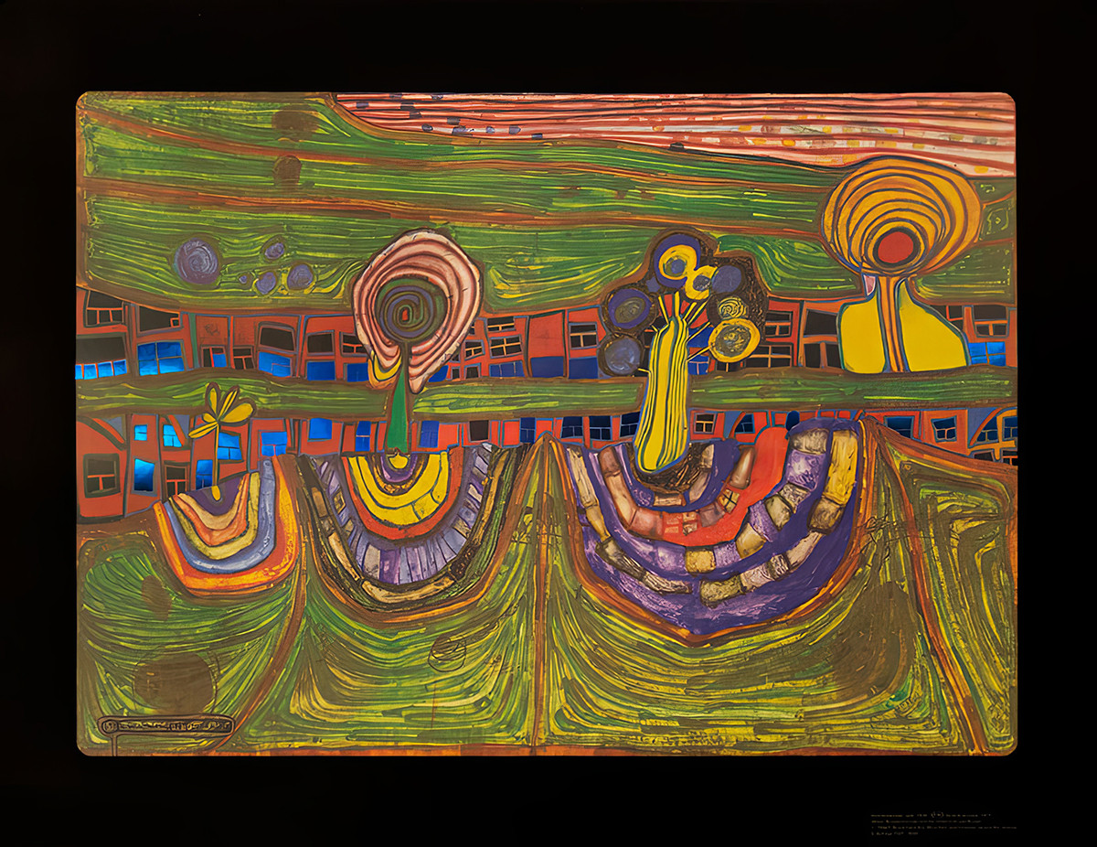 Forstadsrække af Friedensreich Hundertwasser