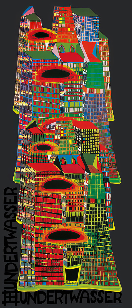 skyskraber af Friedensreich Hundertwasser