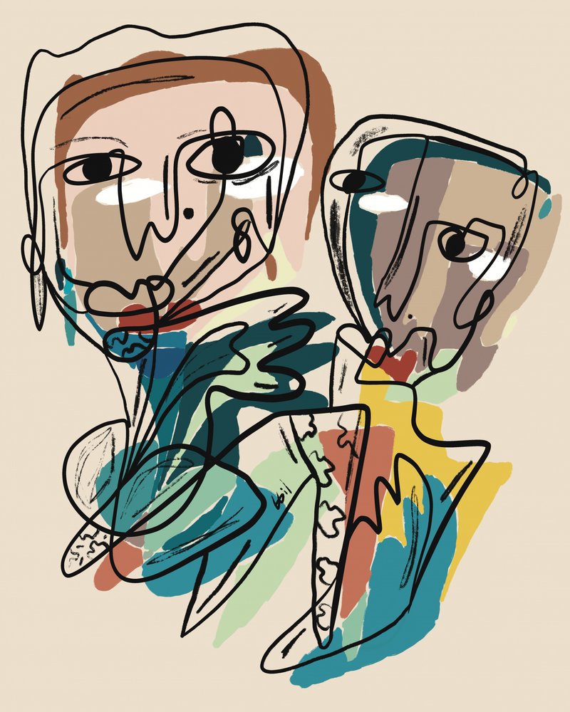 Moderne abstrakte figurer af GIovanna Gil Alves