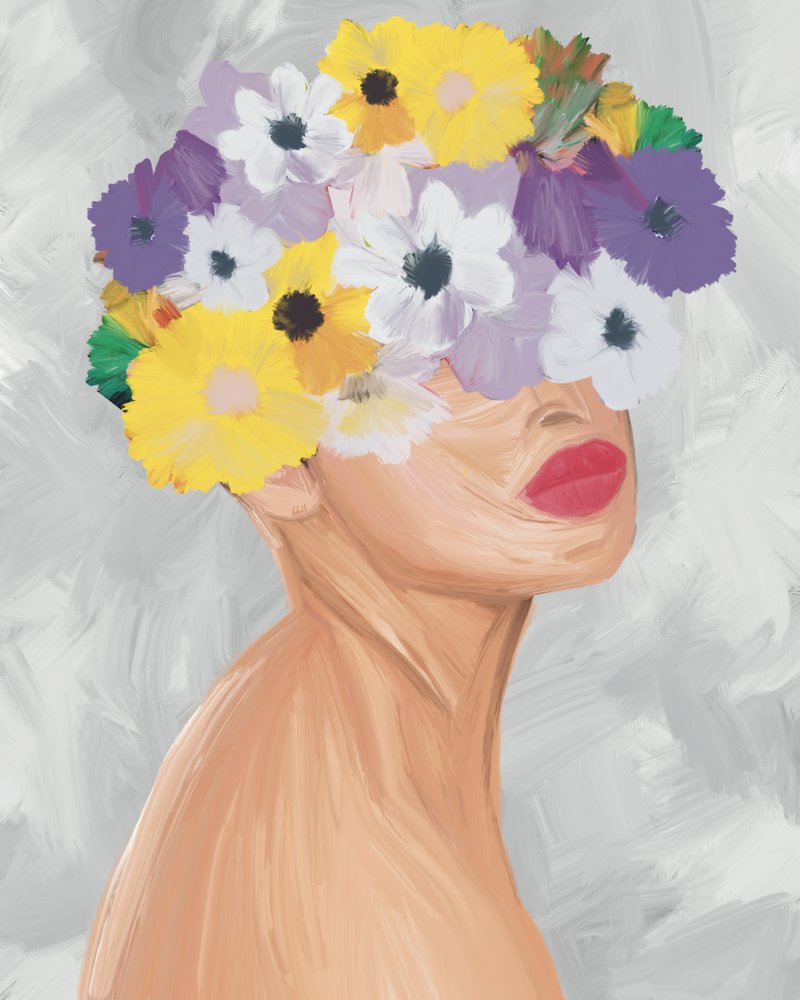 Farvestrålende blomsterkrone af GIovanna Gil Alves