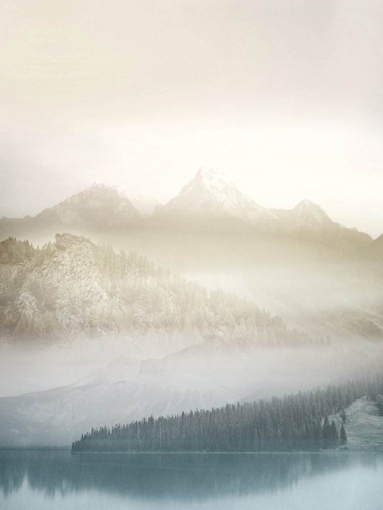 Misty Mountain Forest Lake af Gemma Bardot