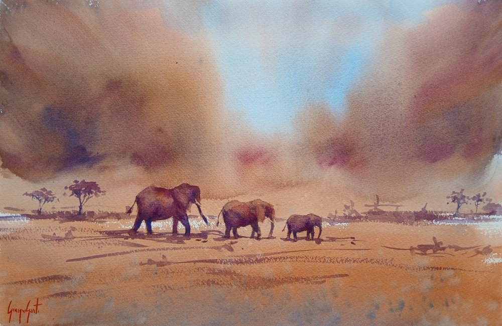 Afrikansk elefants rejse af Giorgio Gosti