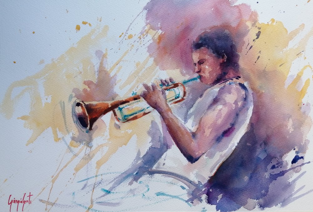 Jazztrompetist af Giorgio Gosti