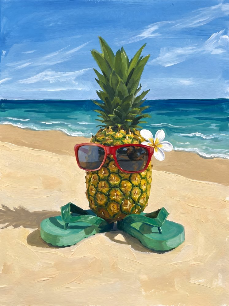 En dag på den tropiske ananas-strand af HUGO