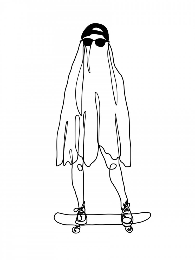 Sej skater-spøgelse af Hanna Lee Tidd