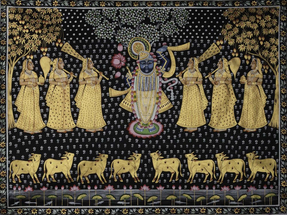Den guddommelige Krishna og gopis’erne af IMAGINEERS STUDIO