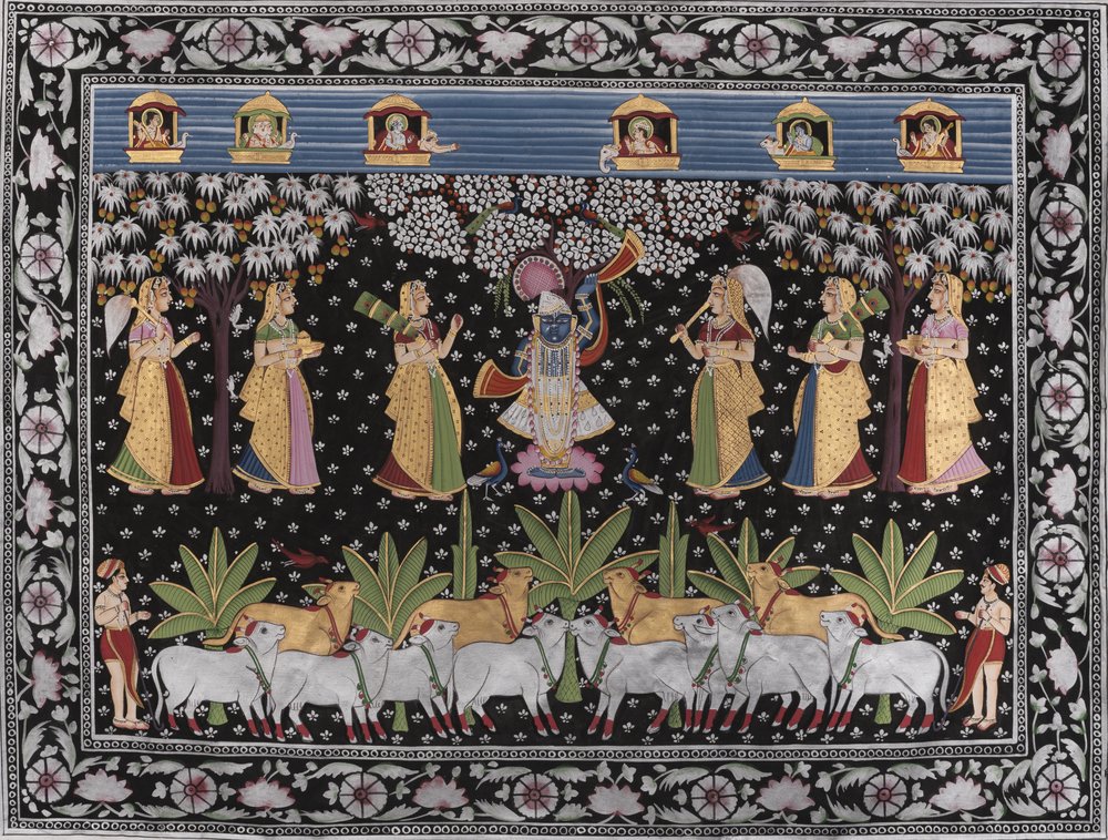 Krishnas gopis og køer af IMAGINEERS STUDIO