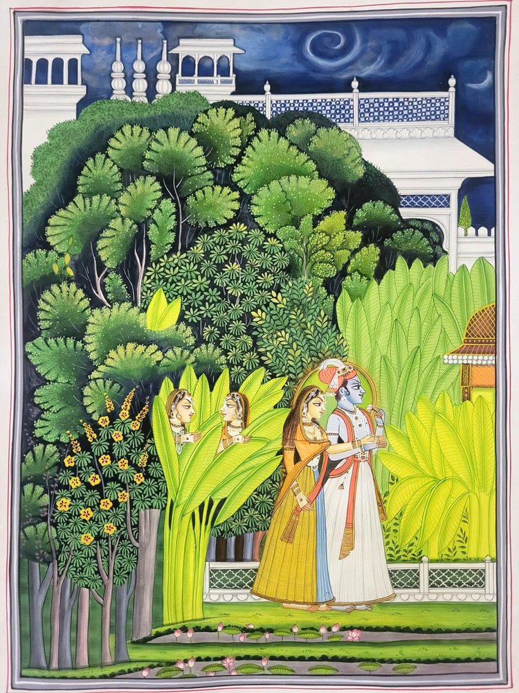 Radha Krishna-haven i måneskin af IMAGINEERS STUDIO