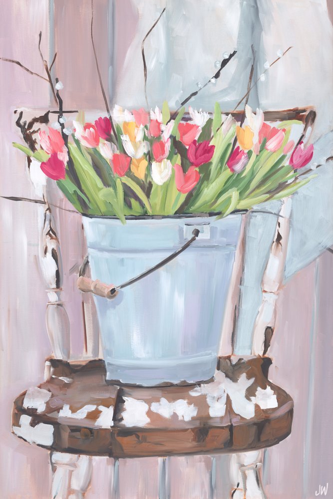 En spand fuld af blomster af Jenny Westenhofer