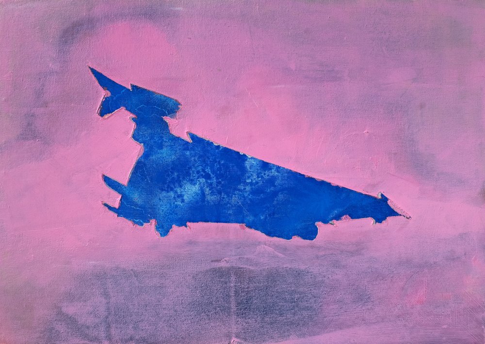 Abstrakt blå form af Joshua Hoskins