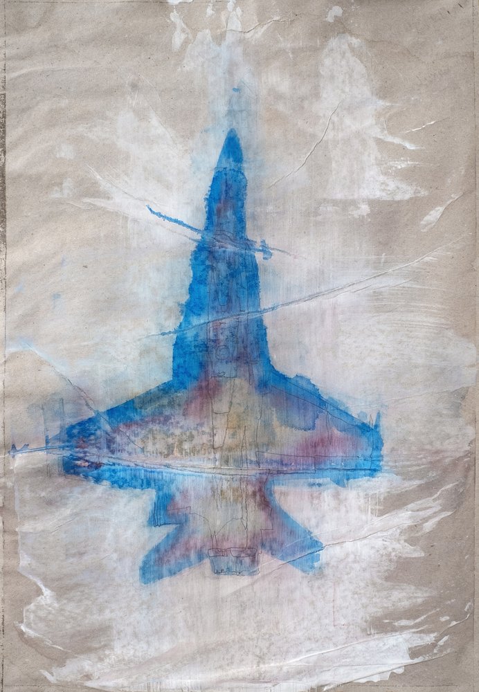 Abstrakt Blue Jet af Joshua Hoskins