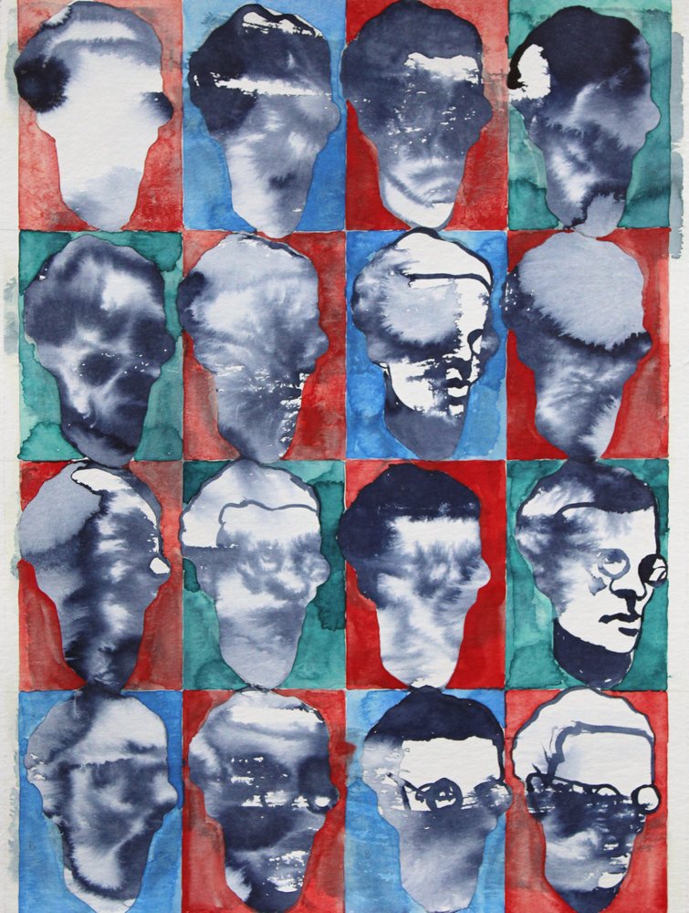 Abstrakt ansigtsgitter af Joshua Hoskins
