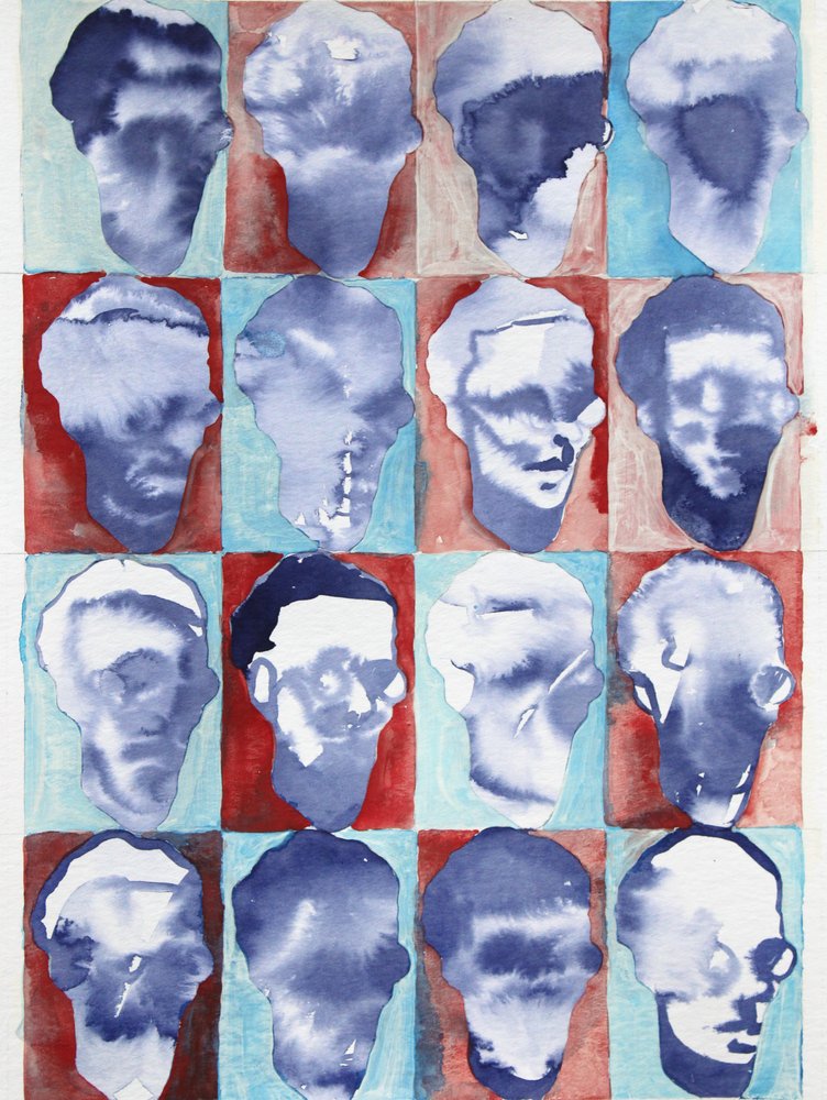 Abstrakt ansigtsgitter af Joshua Hoskins