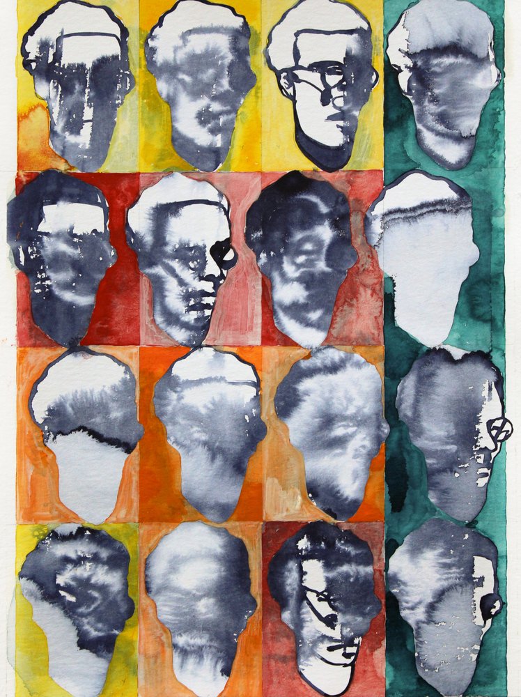 Abstrakt ansigtsgitter af Joshua Hoskins
