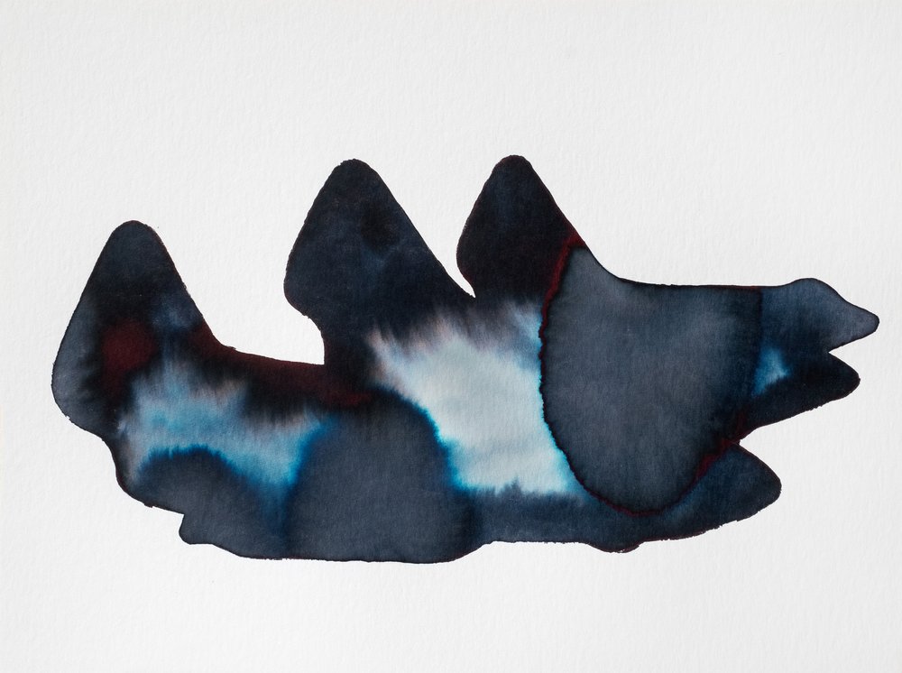 Abstrakt Indigo Flow af Joshua Hoskins