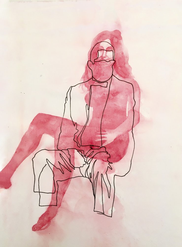 Abstrakt romantisk omfavnelse af Joshua Hoskins