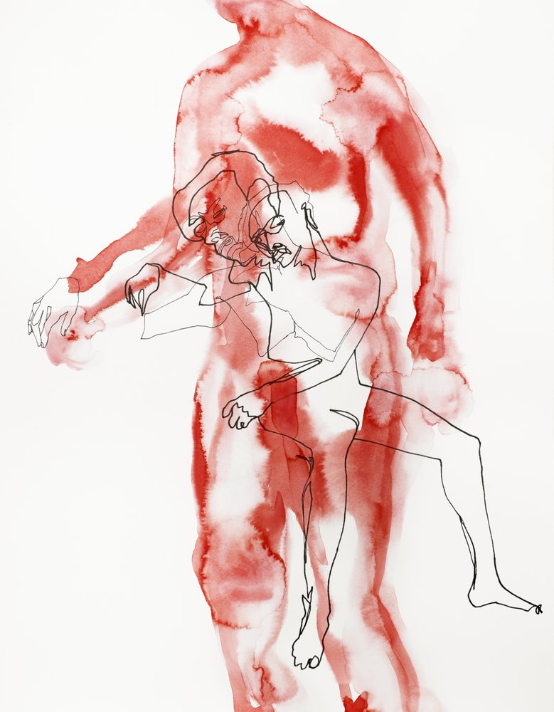 Rødt favntag af Joshua Hoskins