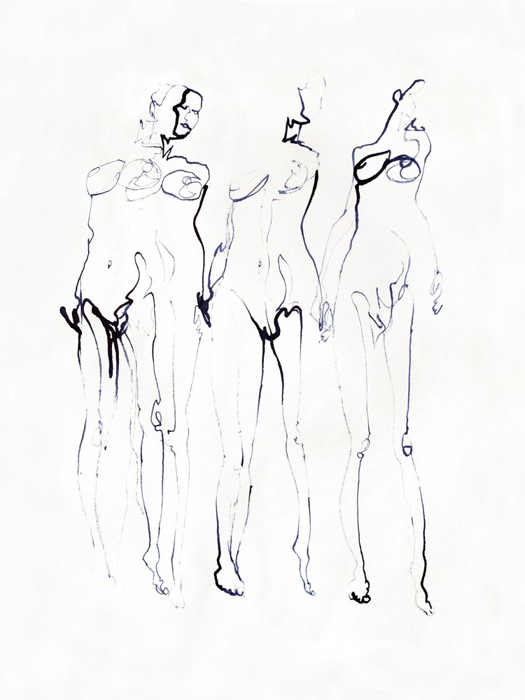 Tre elegante figurer af Joshua Hoskins