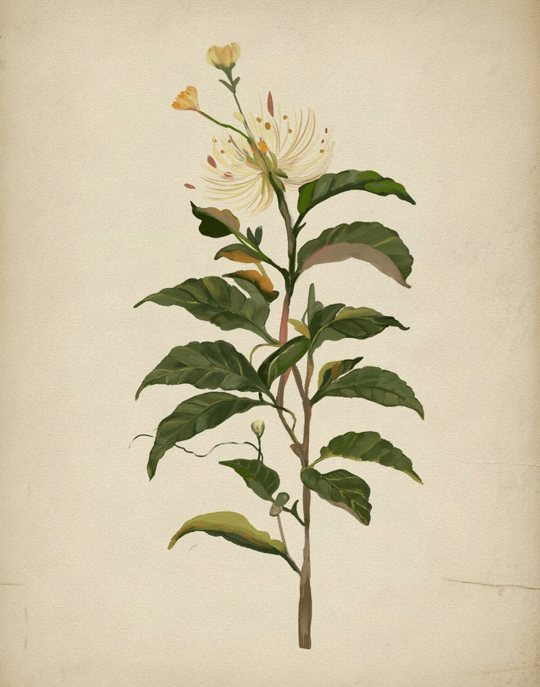 Elegant botanisk blomst af Josie George