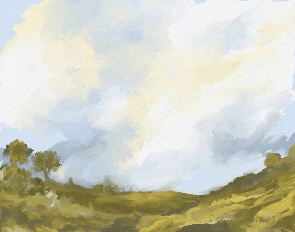 Rullende marker og skysceneri af Josie George