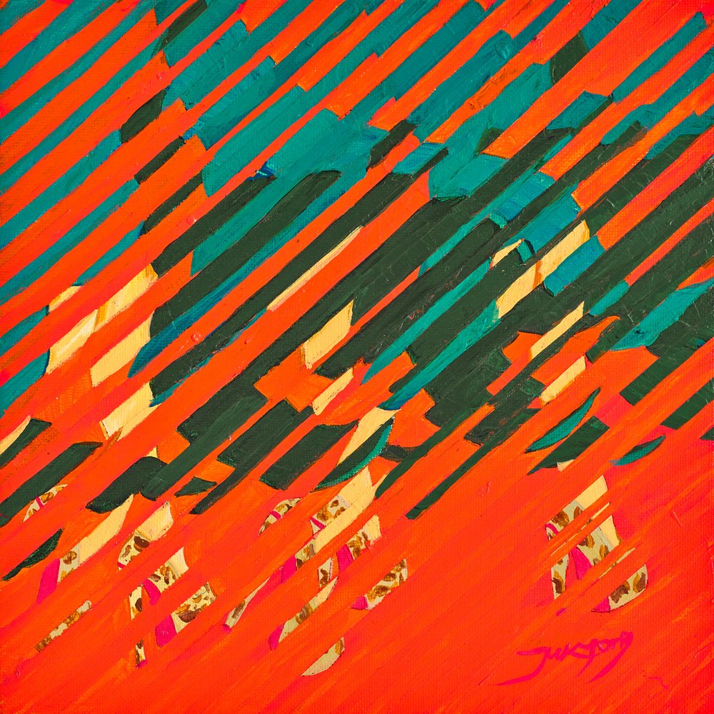 Dynamiske diagonale striber af Jukyong Park
