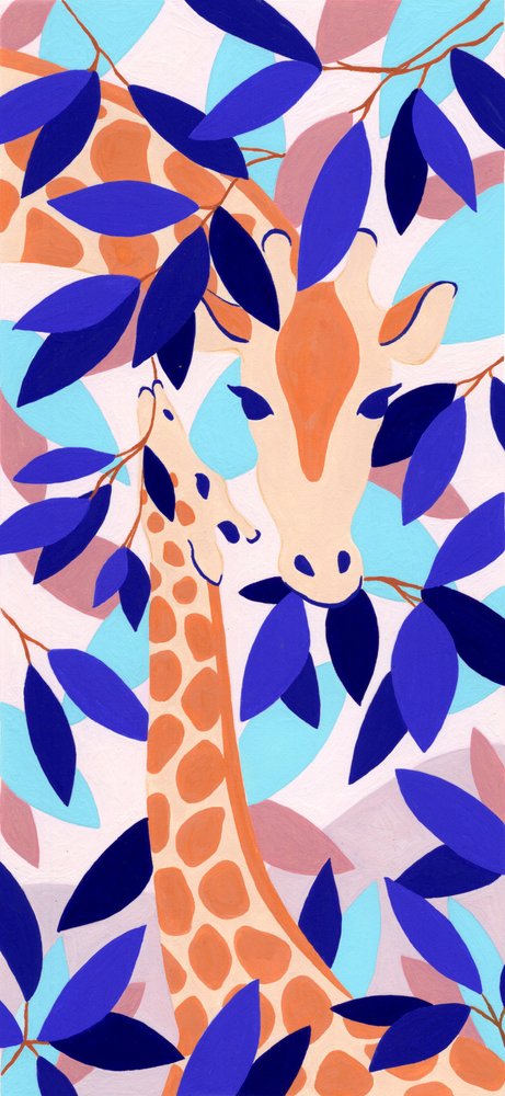 Mor og babygiraffer af Julie Lesouef
