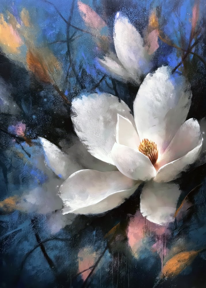 Elegant Magnolia Bloom af Justyna Jaszke