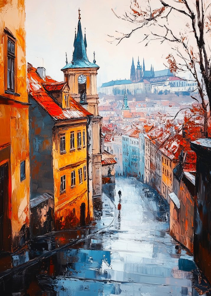 Refleksioner fra gaderne i Prag af Justyna Jaszke
