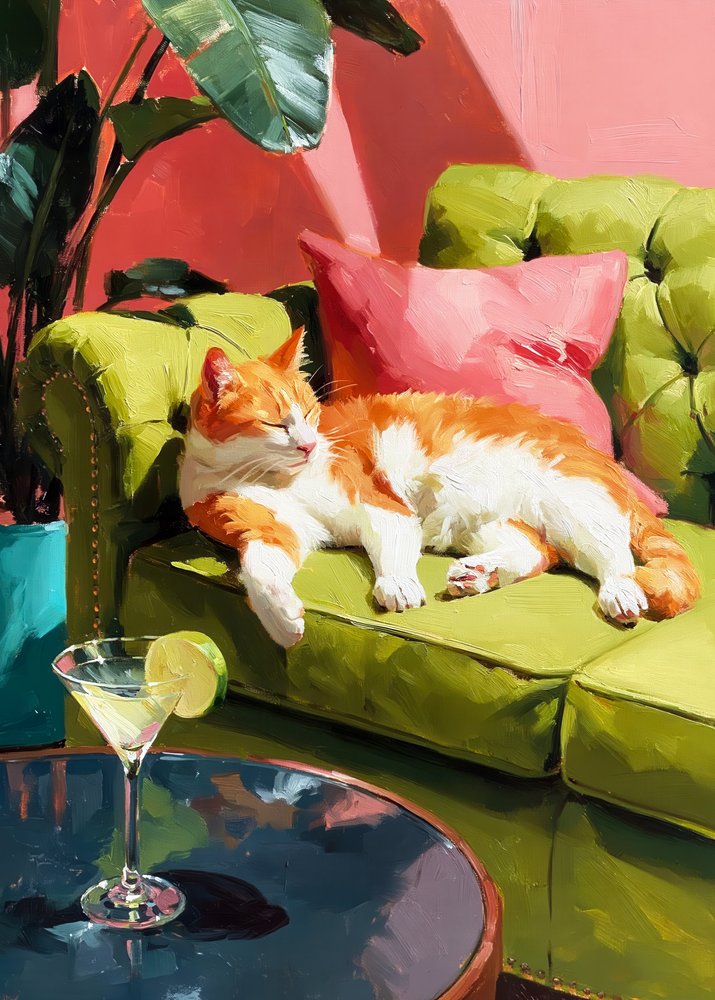 Sunny Cat Martini af Justyna Jaszke